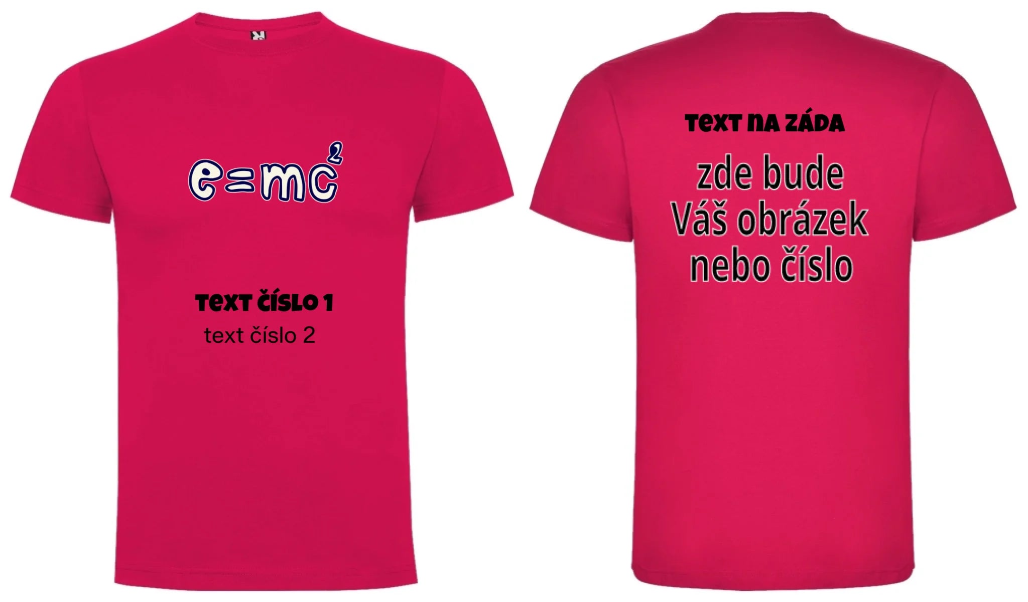 PÁNSKÉ TRIČKO s motivem UČITEL (výběr z 10+ obrázků, možnost doplnit vlastní texty) oboustranný potisk pánské DOGO Růže