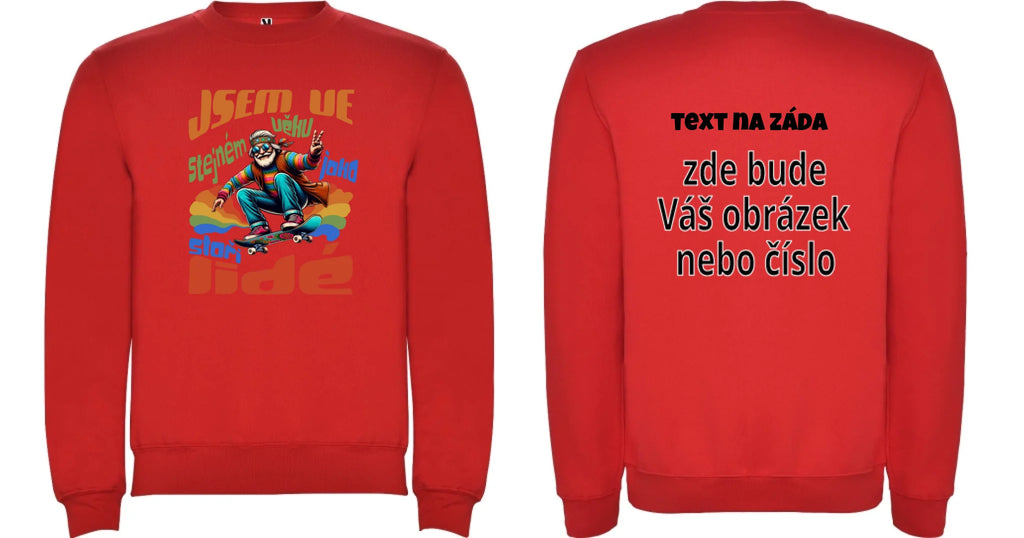 PÁNSKÁ MIKINA BEZ KAPUCE s motivem DĚDEČEK