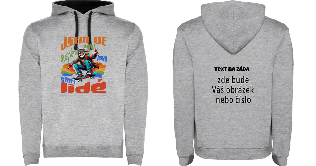 PÁNSKÁ MIKINA S KAPUCÍ s motivem DĚDEČEK