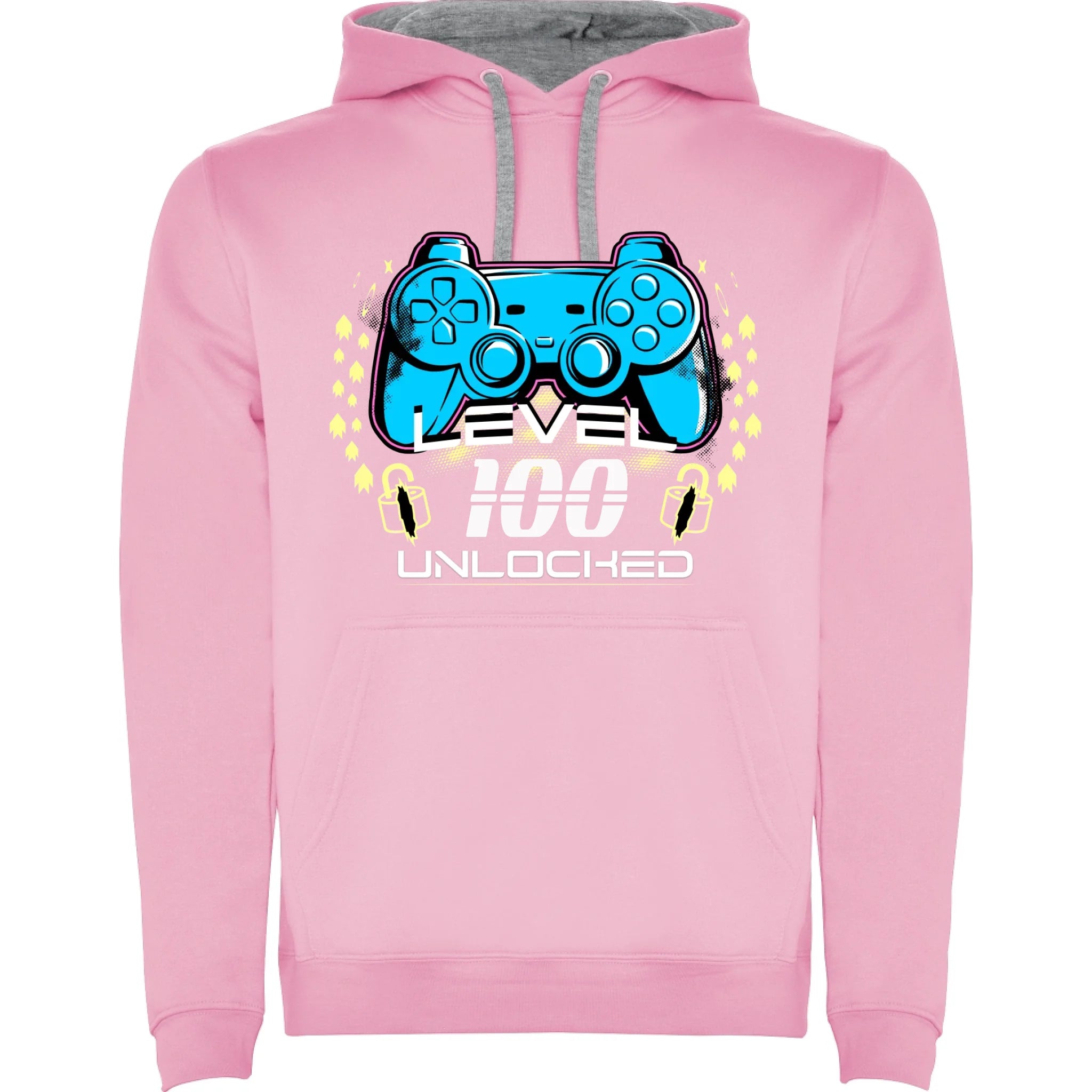 PÁNSKÁ MIKINA S KAPUCÍ s motivem NAROZENINY LEVEL UNLOCKED (vložíte věk)