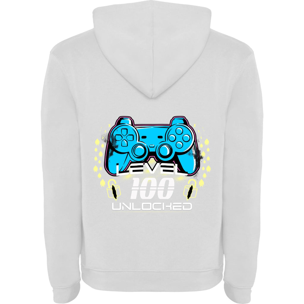 PÁNSKÁ MIKINA S KAPUCÍ s motivem NAROZENINY LEVEL UNLOCKED (vložíte věk)