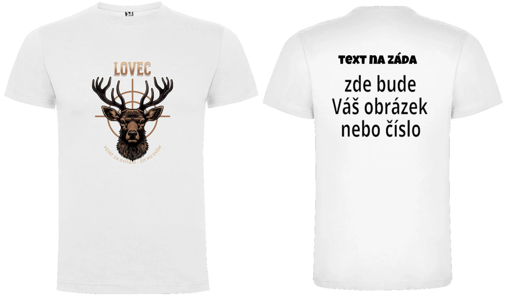 PÁNSKÉ TRIČKO s motivem MYSLIVOST LOVEC (výběr z 5+ motivů)