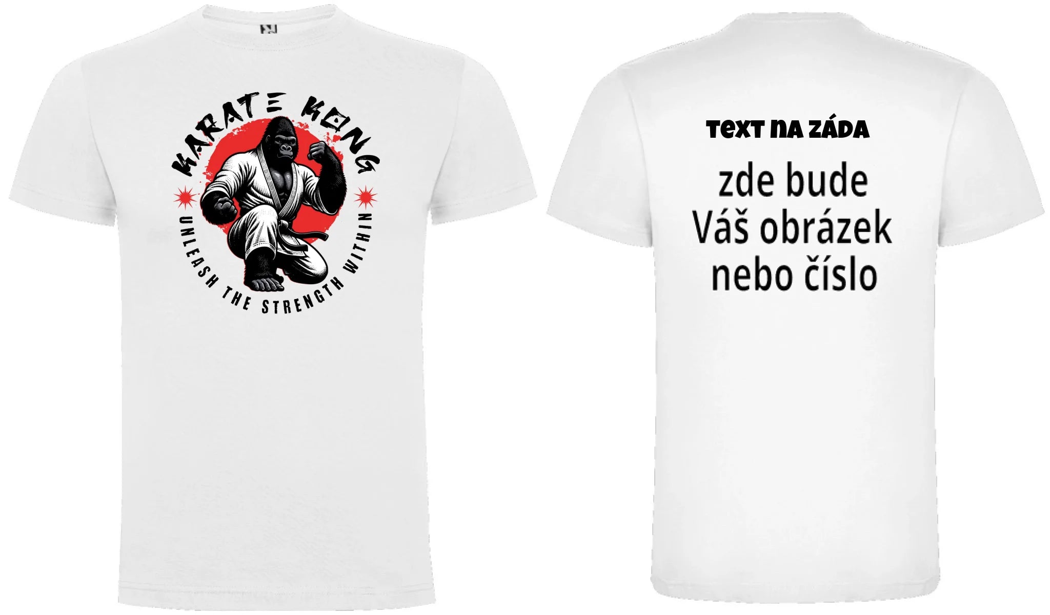 CHLAPECKÉ TRIČKO s motivem KARATE (výběr ze 2 motivů) oboustranný potisk chlapecké DOGO Bílá