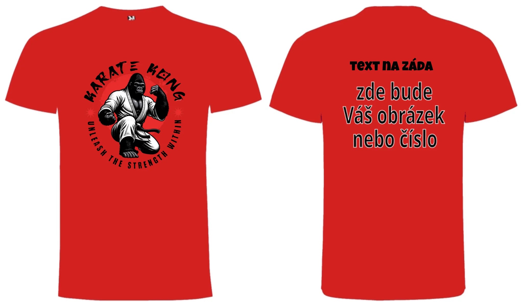 CHLAPECKÉ TRIČKO s motivem KARATE (výběr ze 2 motivů) oboustranný potisk chlapecké DOGO Červená