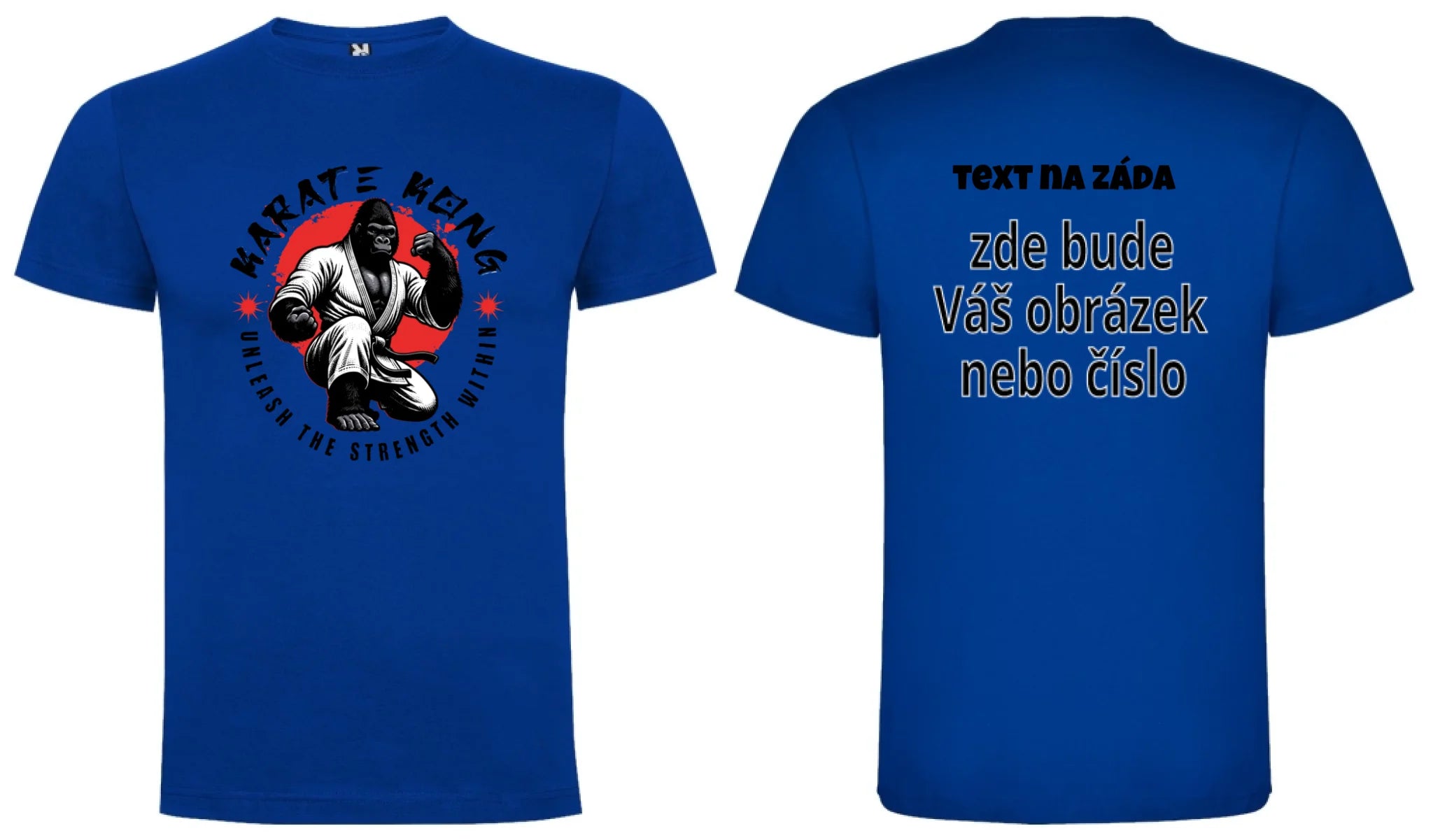 CHLAPECKÉ TRIČKO s motivem KARATE (výběr ze 2 motivů) oboustranný potisk chlapecké DOGO Modrá