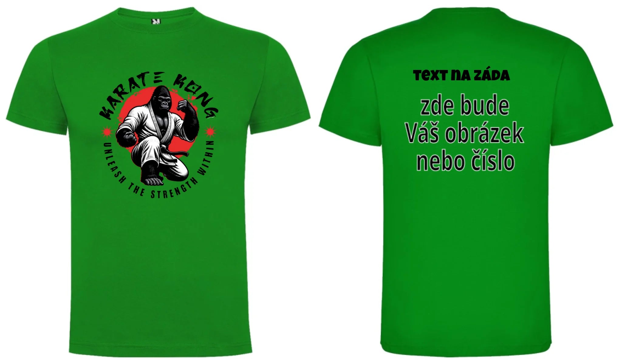 CHLAPECKÉ TRIČKO s motivem KARATE (výběr ze 2 motivů) oboustranný potisk chlapecké DOGO Zelená
