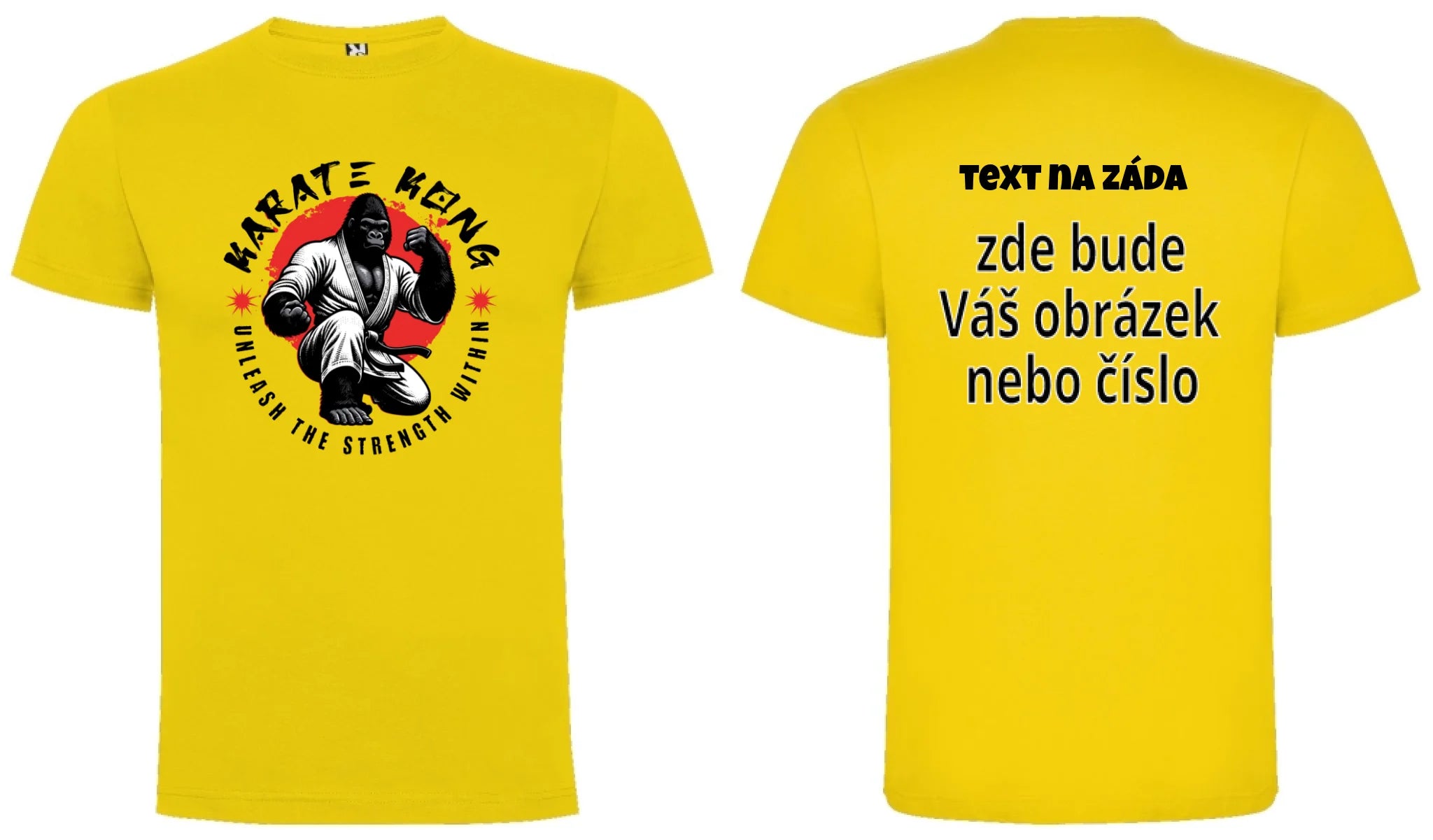 CHLAPECKÉ TRIČKO s motivem KARATE (výběr ze 2 motivů) oboustranný potisk chlapecké DOGO Žlutá