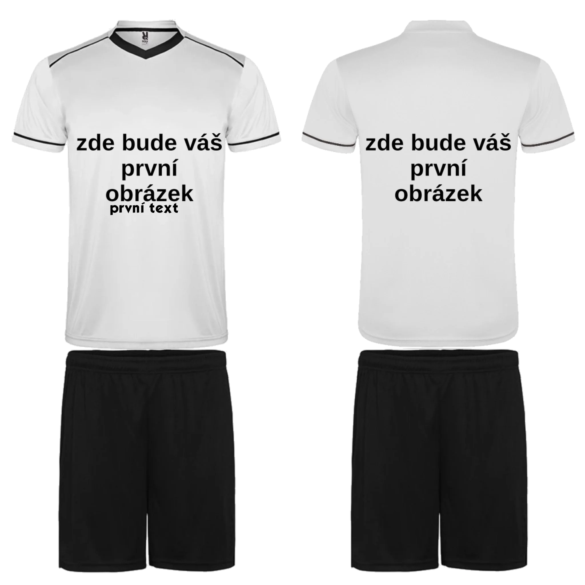 Sportovní dres UNITED s vlastním potiskem Sportovní dres UNITED bílá černá