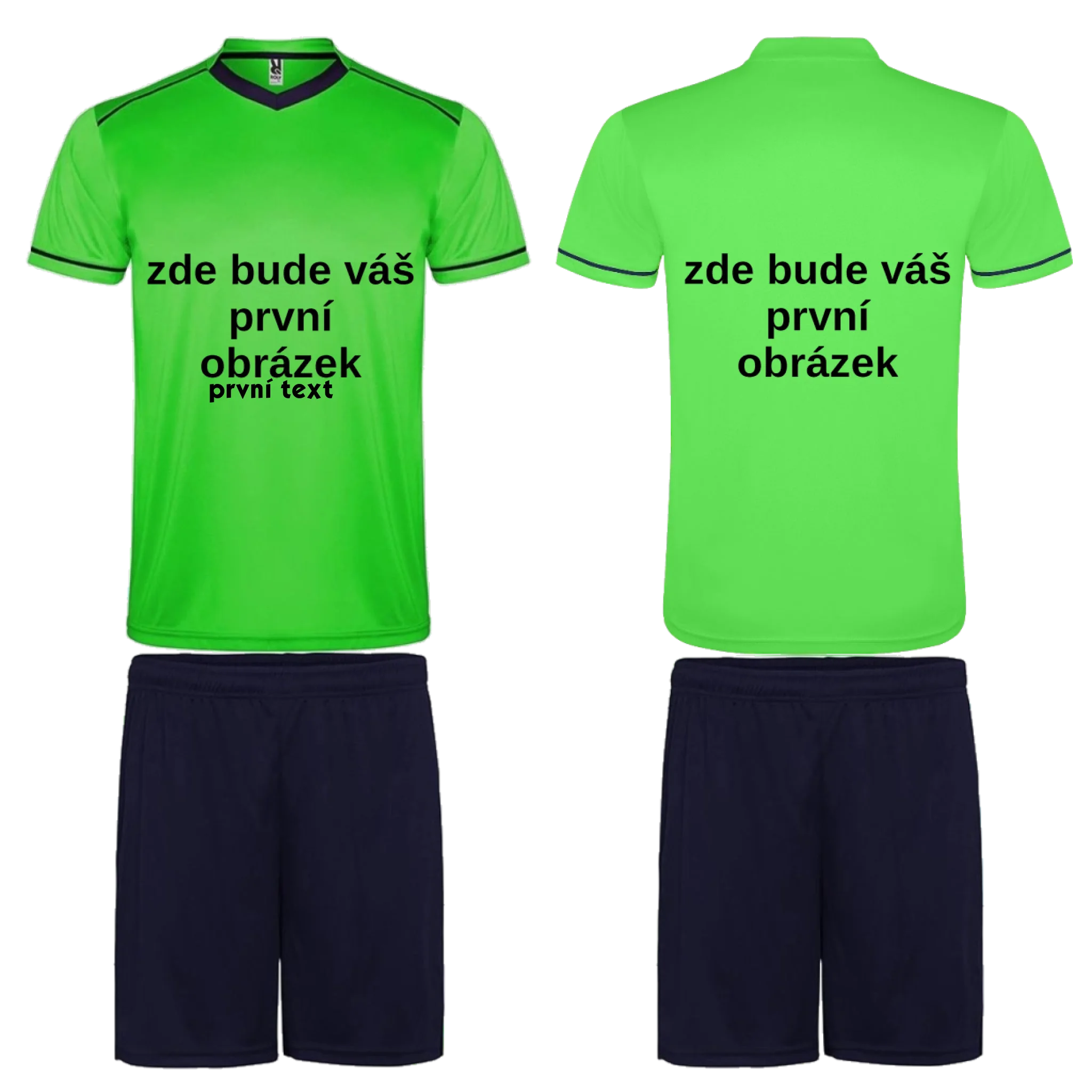 Sportovní dres UNITED s vlastním potiskem Sportovní dres UNITED zelená námořnická modrá