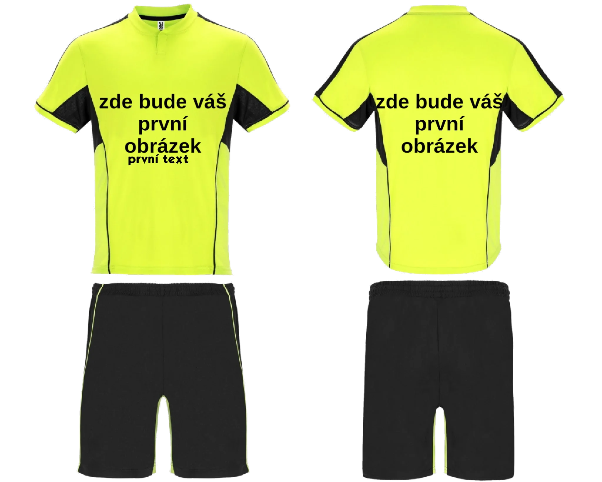 Sportovní dres BOCA s vlastním potiskem Sportovní dres BOCA žlutá černá