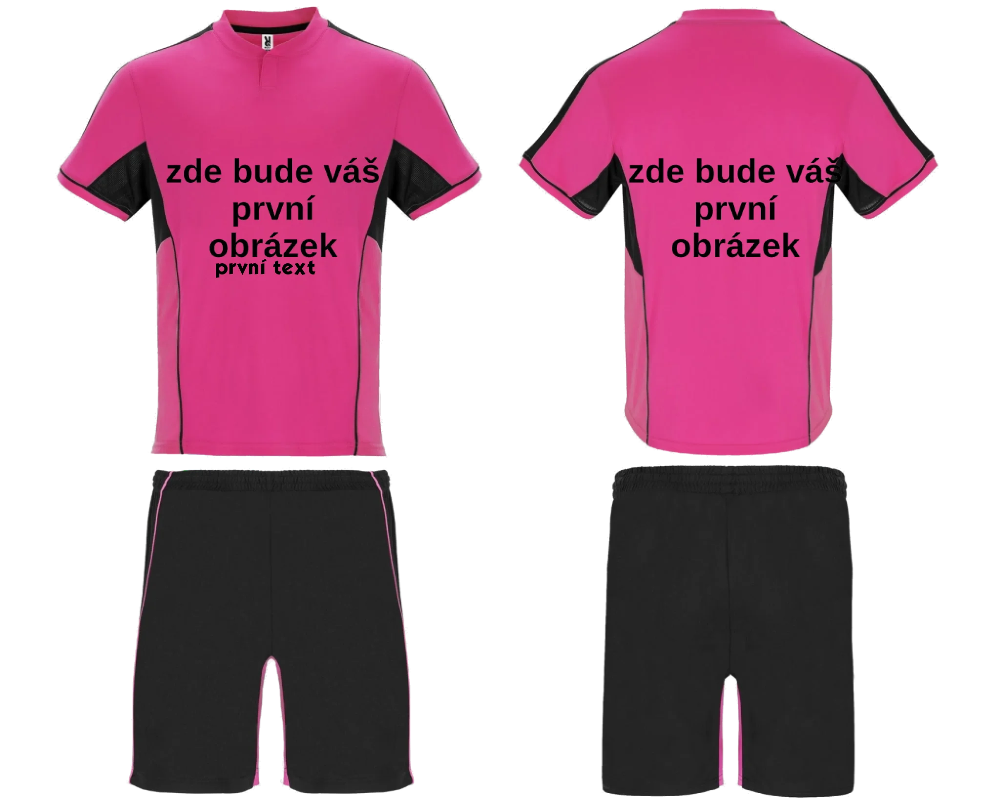 Sportovní dres BOCA s vlastním potiskem Sportovní dres BOCA fuchsie černá