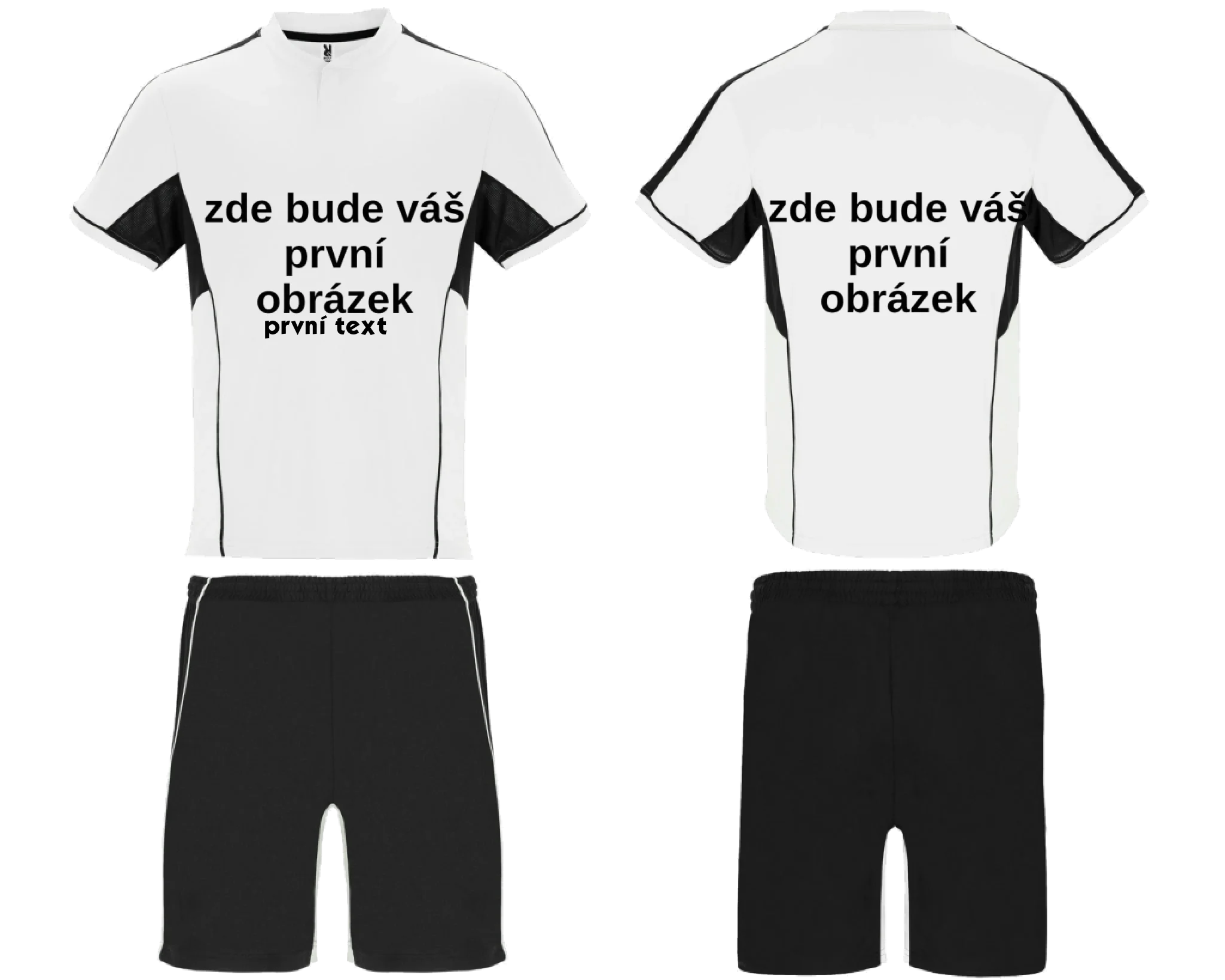 Sportovní dres BOCA s vlastním potiskem Sportovní dres BOCA bílá černá