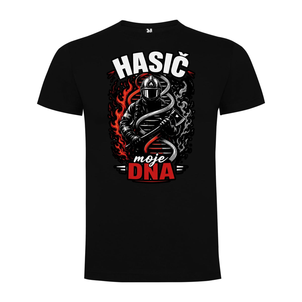 PÁNSKÉ TRIČKO HASIČ MOJE DNA s možností dotisku jména, čísla, obrázku jen motiv dopředu Černá