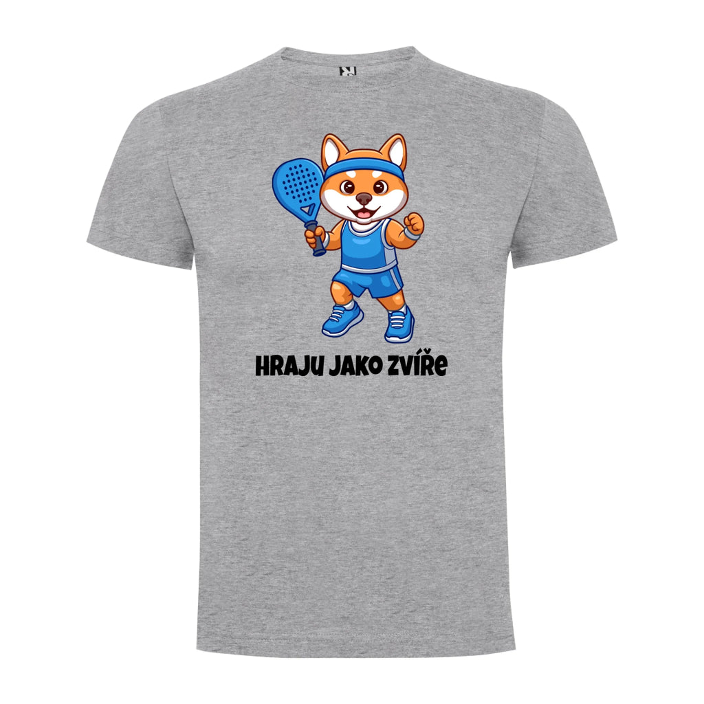 PÁNSKÉ TRIČKO PADEL HRAJU JAKO ZVÍŘE výběr ze 3 obrázků, možnost personalizace
