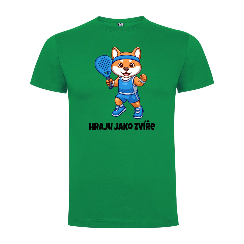 PÁNSKÉ TRIČKO PADEL HRAJU JAKO ZVÍŘE výběr ze 3 obrázků, možnost personalizace