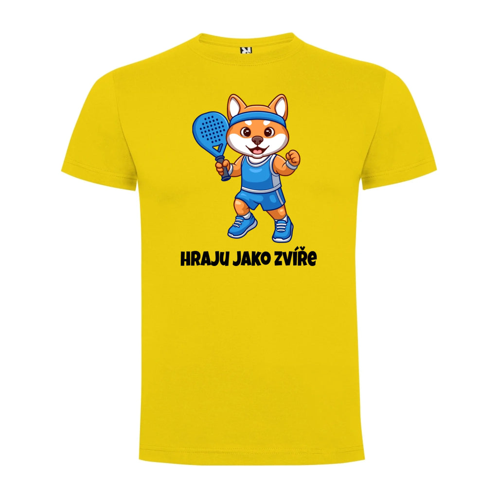 PÁNSKÉ TRIČKO PADEL HRAJU JAKO ZVÍŘE výběr ze 3 obrázků, možnost personalizace