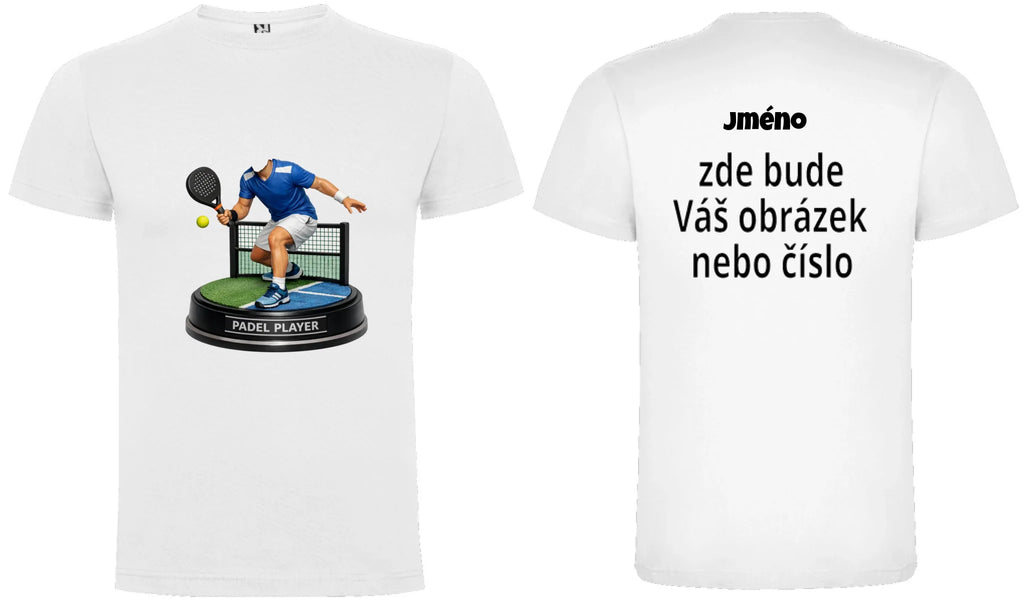 PÁNSKÉ TRIČKO PADEL s vlastní fotkou