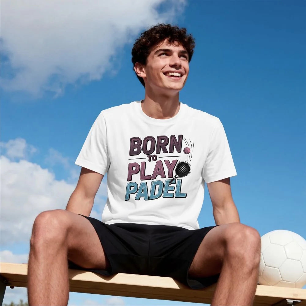 PÁNSKÉ TRIČKO BORN TO PLAY PADEL možnost dotisku jména, čísla, obrázku