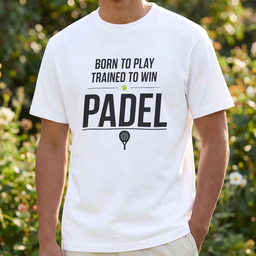 PÁNSKÉ TRIČKO PADEL BORN TO PLAY, TRAINED TO WIN s možností personalizace