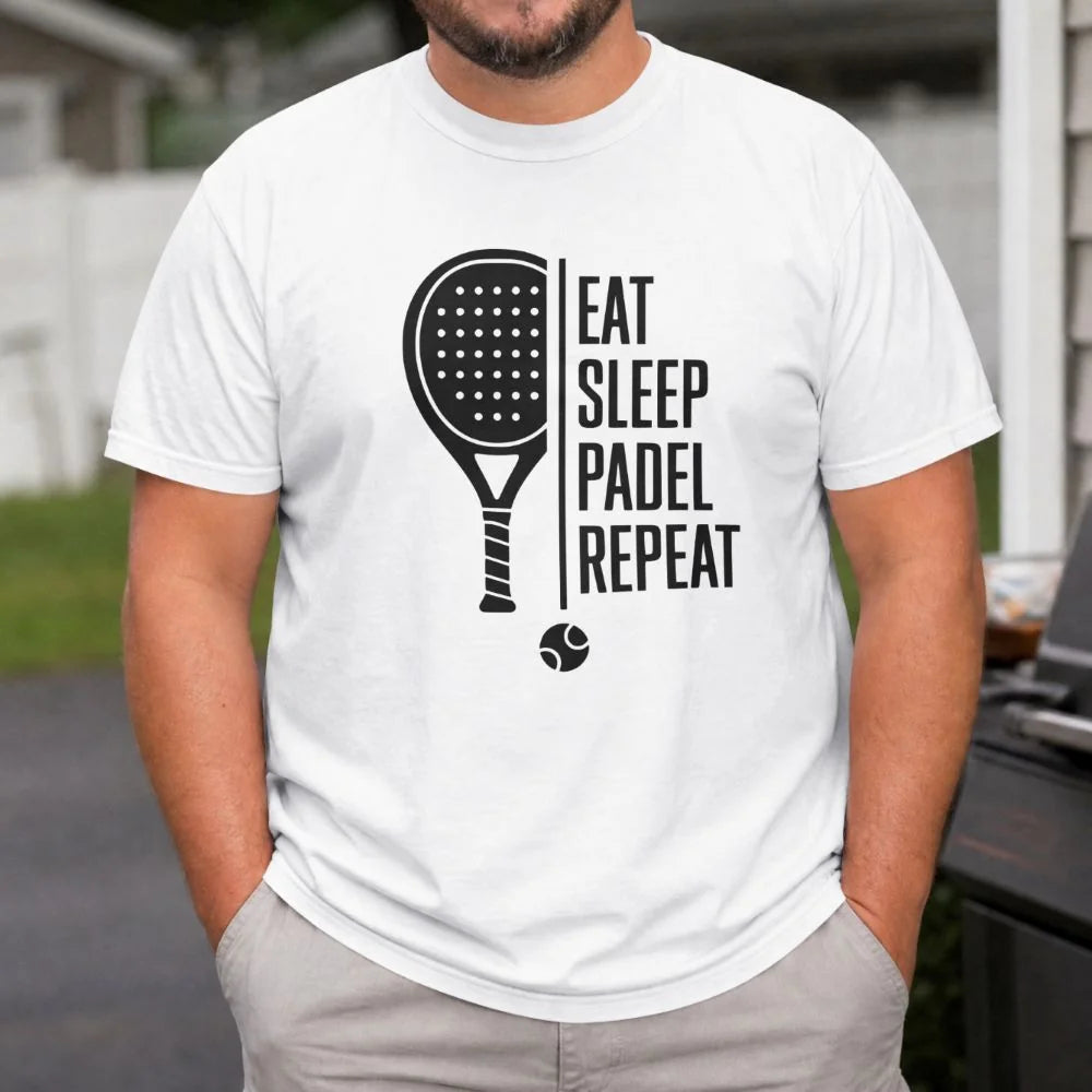 PÁNSKÉ TRIČKO PADEL EAT SLEEP REPEAT s možností personalizace