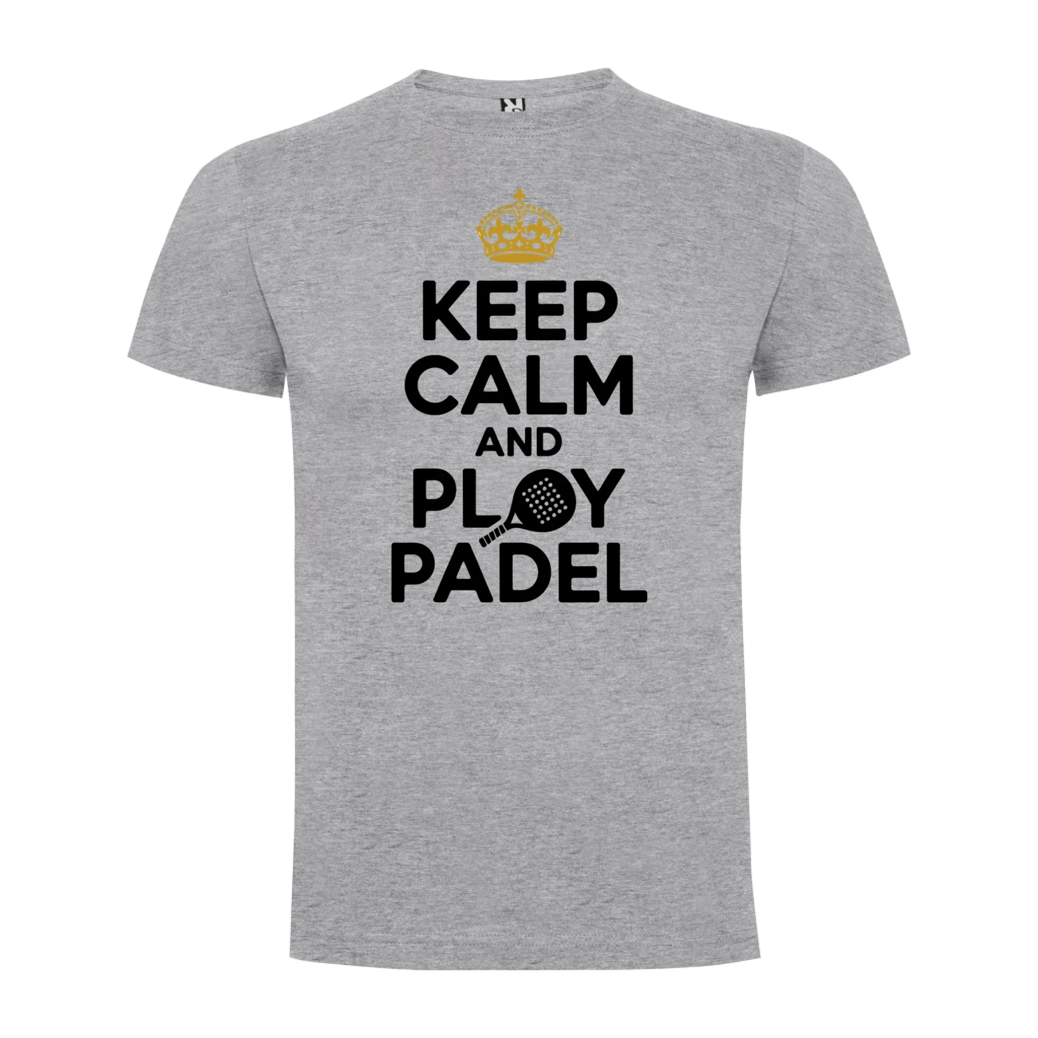 PÁNSKÉ TRIČKO KEEP CALM AND PLAY PADEL s možností personalizace jen motiv dopředu Melír