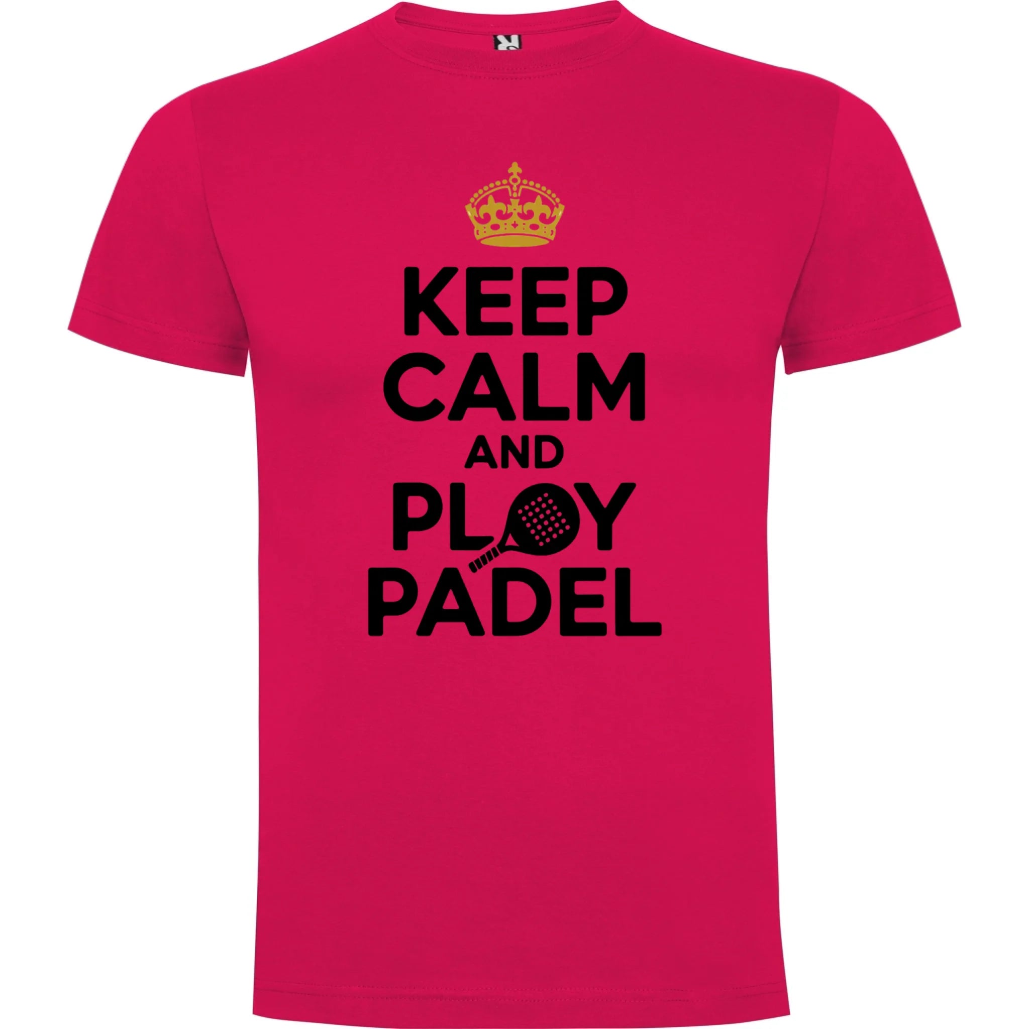 PÁNSKÉ TRIČKO KEEP CALM AND PLAY PADEL s možností personalizace jen motiv dopředu Růže