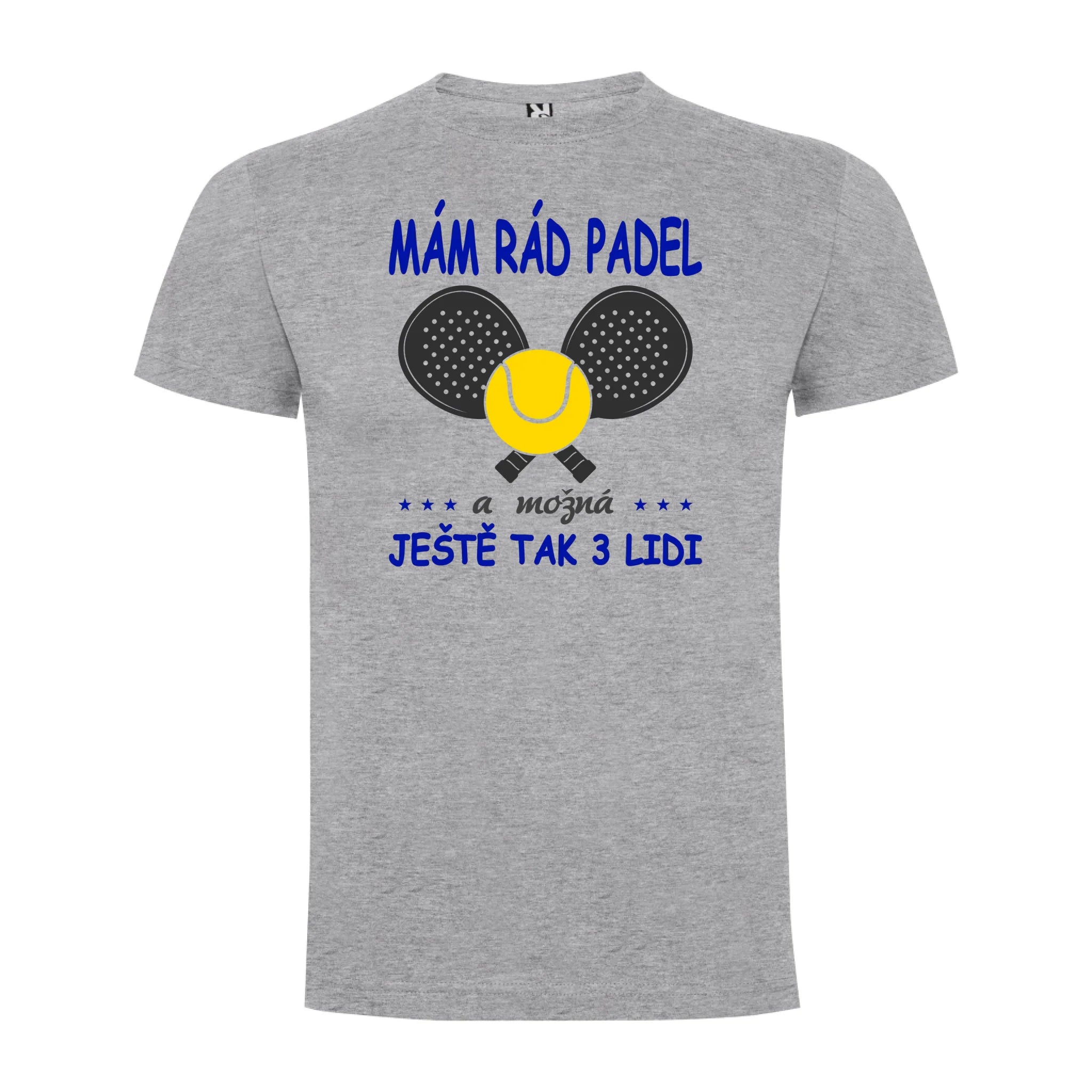 PÁNSKÉ TRIČKO MÁM RÁD PADEL s možností dotisku jména, čísla, obrázku jen motiv dopředu Melír