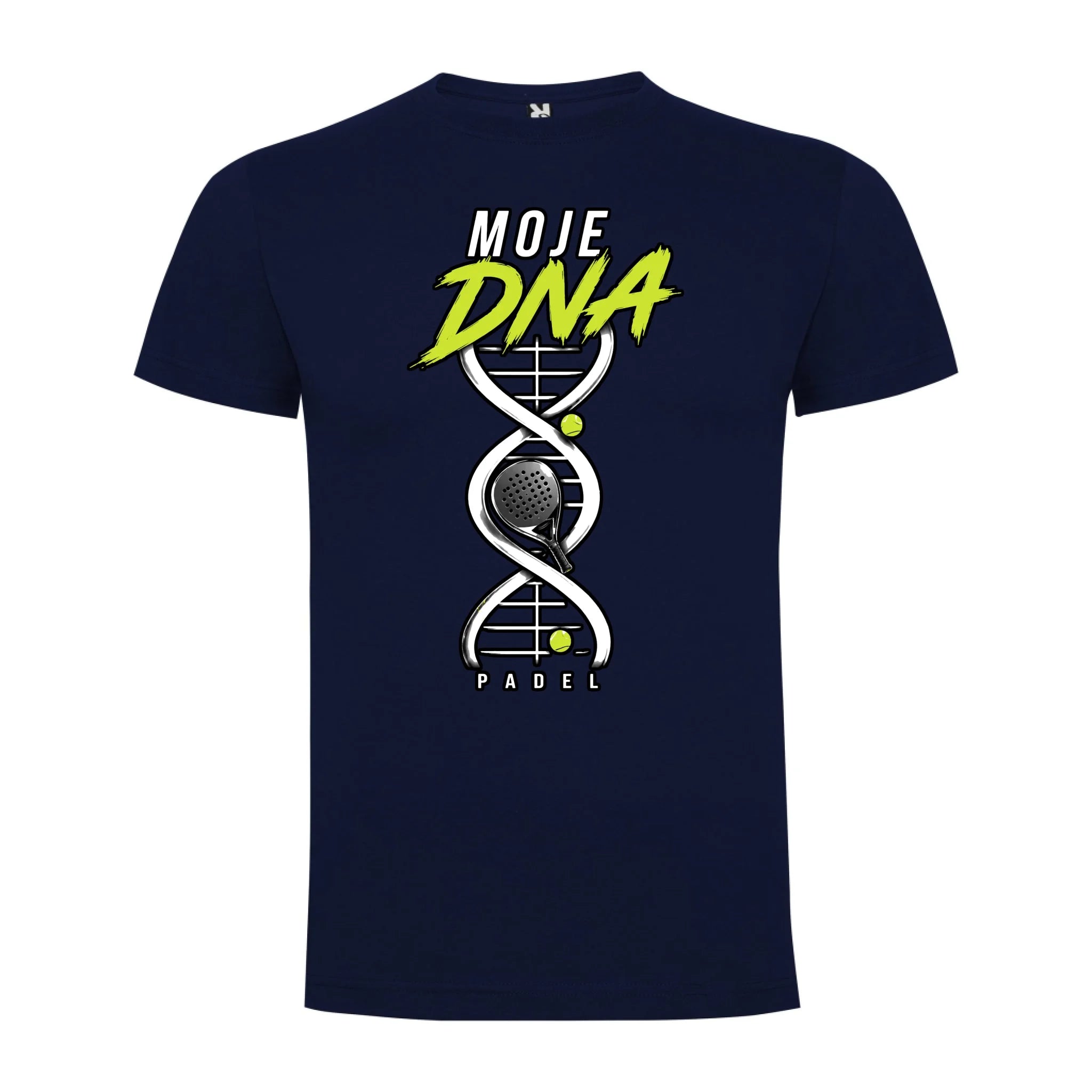 PÁNSKÉ TRIČKO PADEL MOJE DNA s možností dotisku jména, čísla, obrázku jen motiv dopředu Námořnická modrá