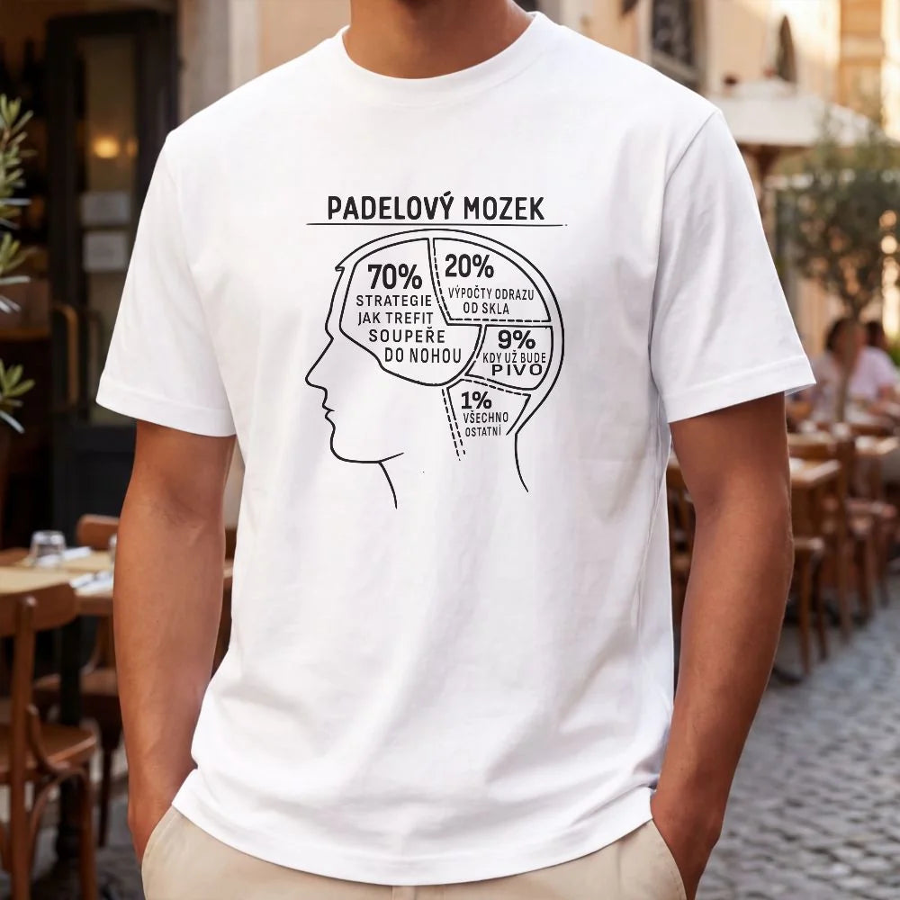 PÁNSKÉ TRIČKO PADEL MOZEK s možností personalizace