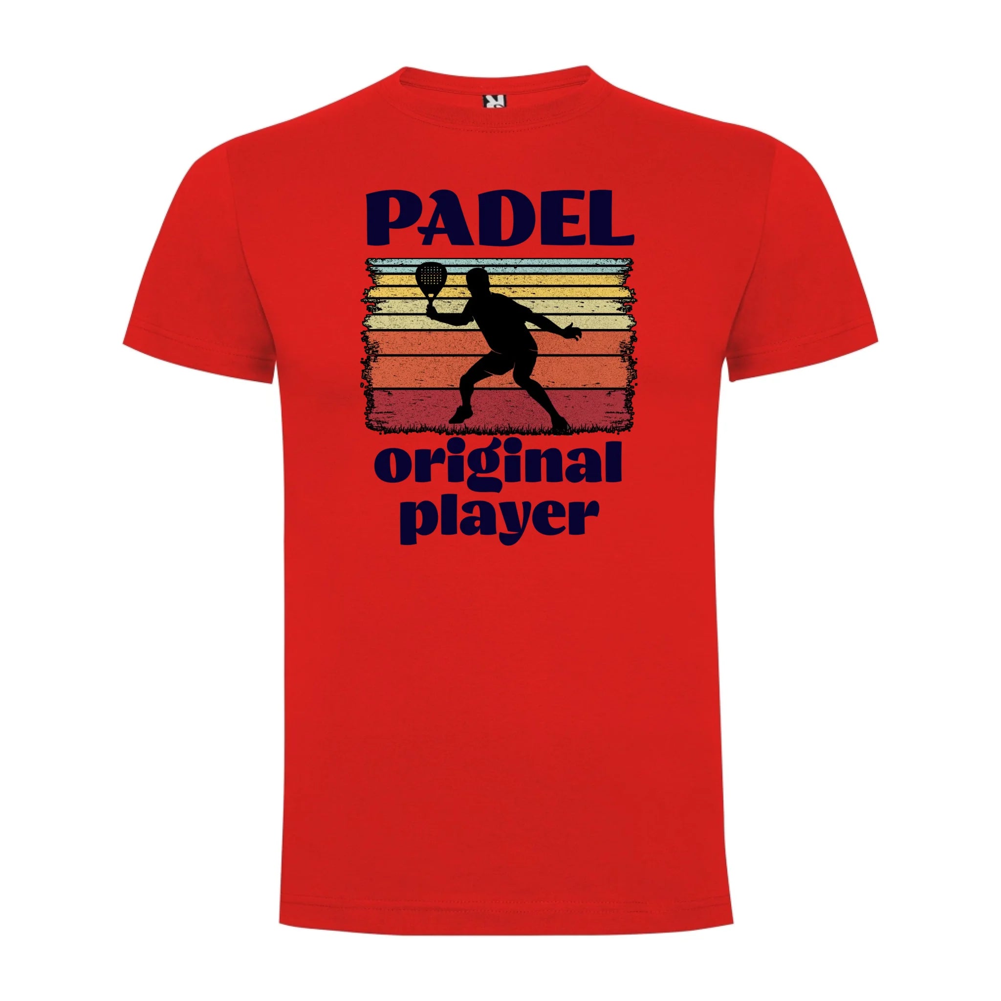 PÁNSKÉ TRIČKO PADEL ORIGINAL PLAYER s možností personalizace jen motiv dopředu Červená