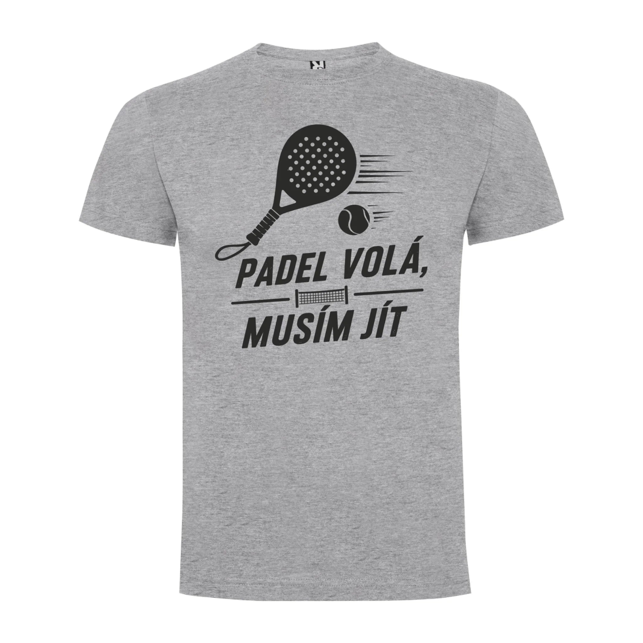 PÁNSKÉ TRIČKO PADEL VOLÁ s možností dotisku jména, čísla, obrázku jen motiv dopředu Melír