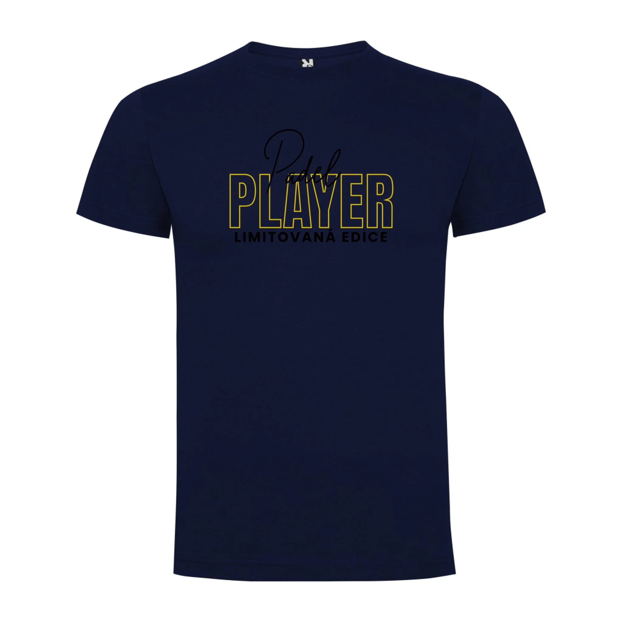 PÁNSKÉ TRIČKO PADEL PLAYER s možností personalizace jen motiv dopředu Námořnická modrá