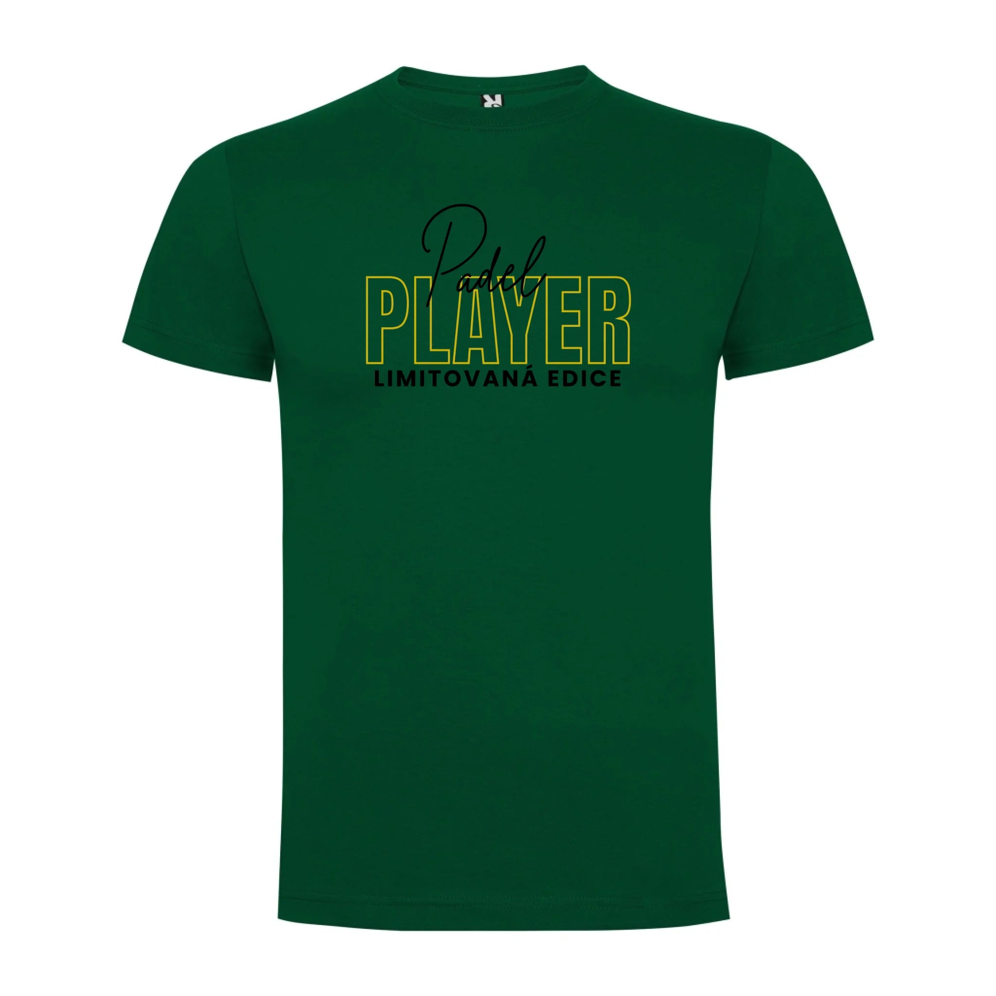 PÁNSKÉ TRIČKO PADEL PLAYER s možností personalizace jen motiv dopředu Tmavě zelená
