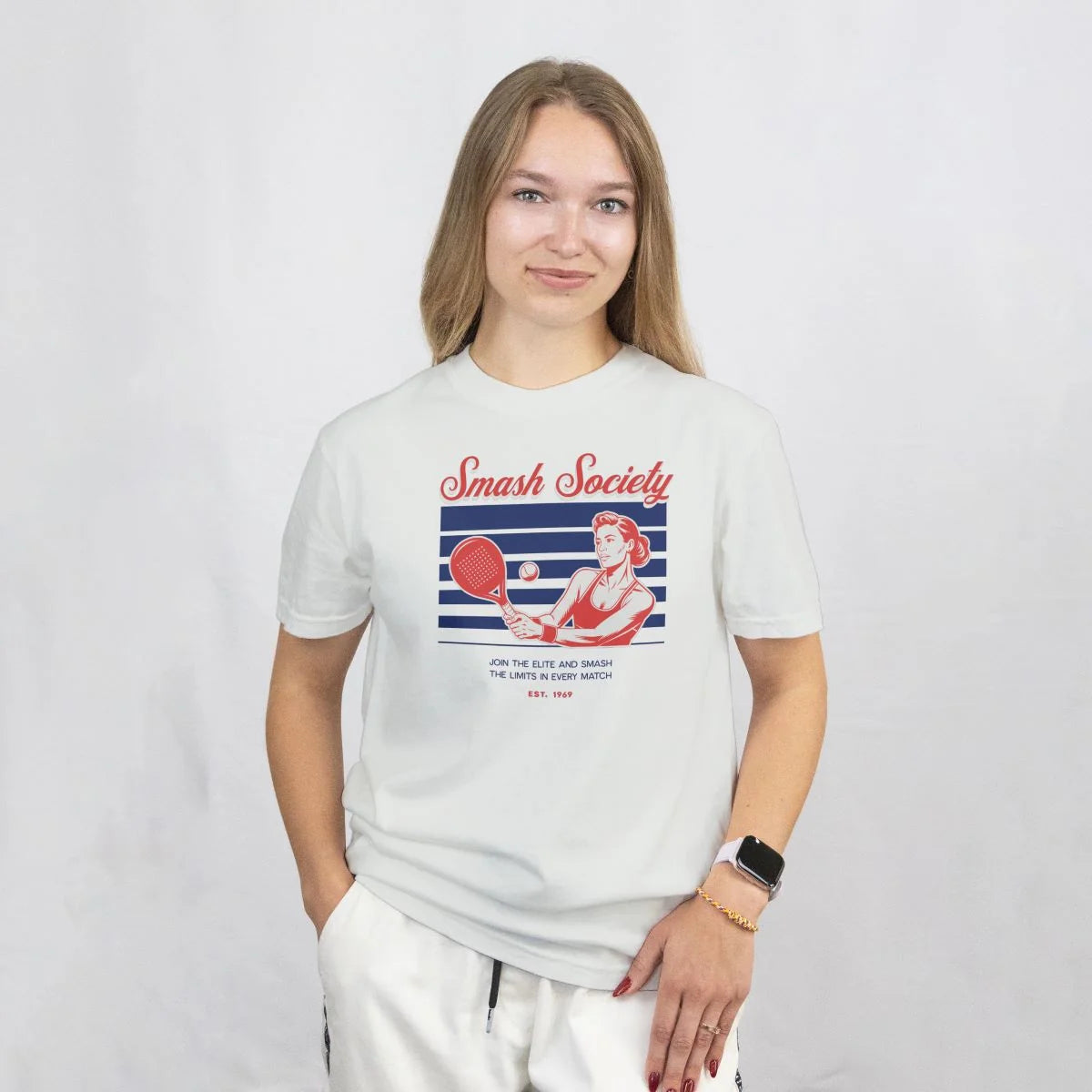 DÁMSKÉ TRIČKO PADEL SMASH SOCIETY s možností dotisku jména, čísla, obrázku