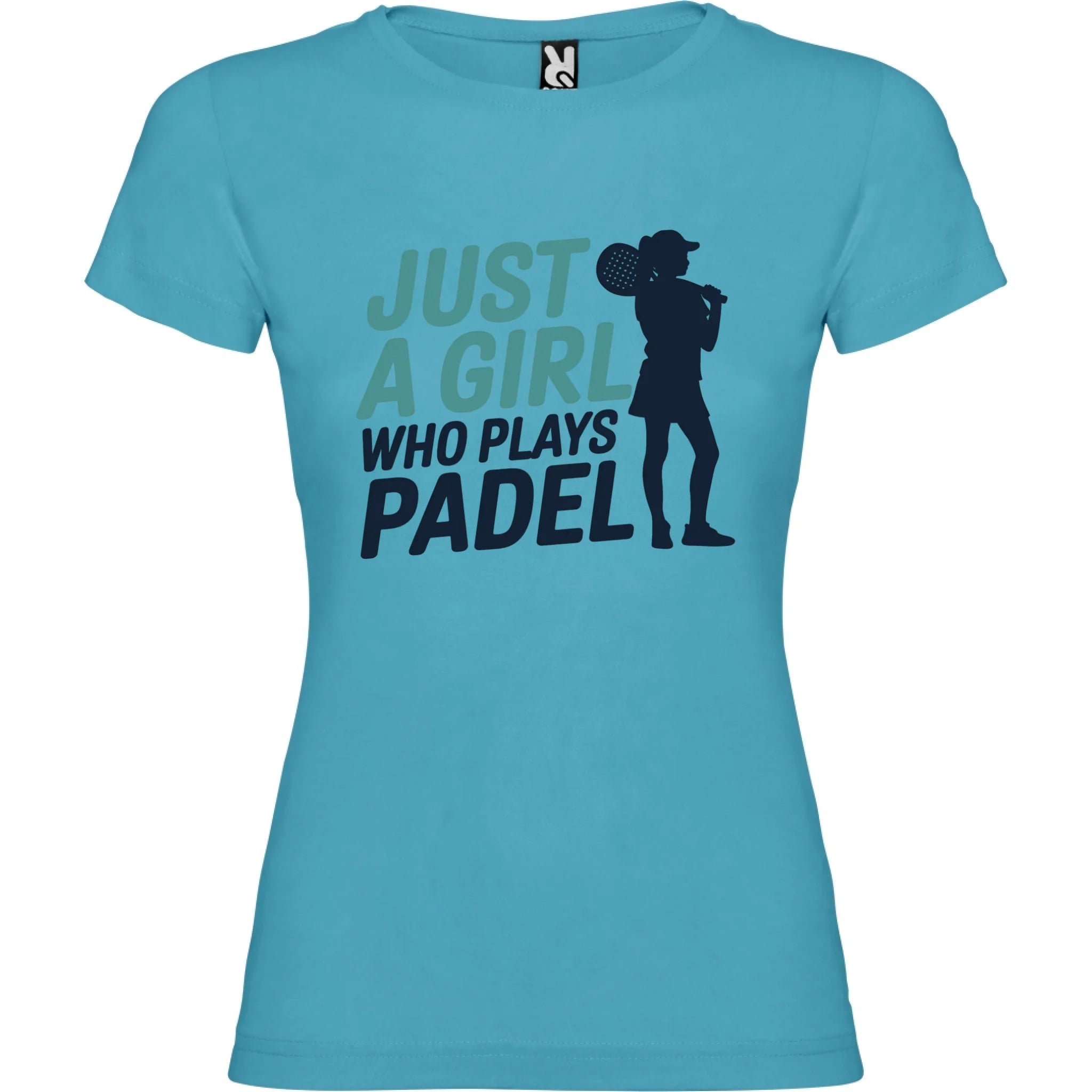 DÁMSKÉ TRIČKO PADEL JUST A GIRL s možností dotisku jména, čísla, obrázku jen motiv dopředu Tyrkysová