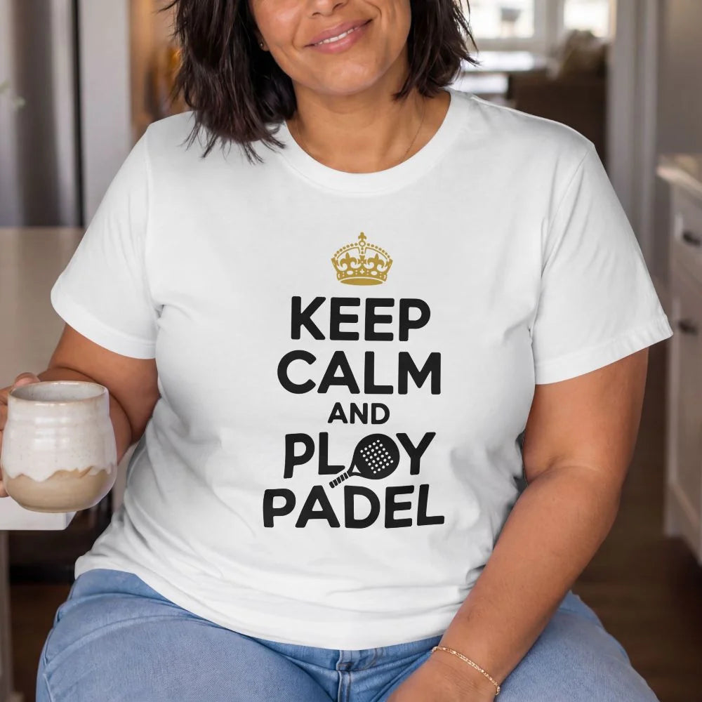 DÁMSKÉ TRIČKO KEEP CALM PLAY PADEL s možností dotisku jména, čísla, obrázku