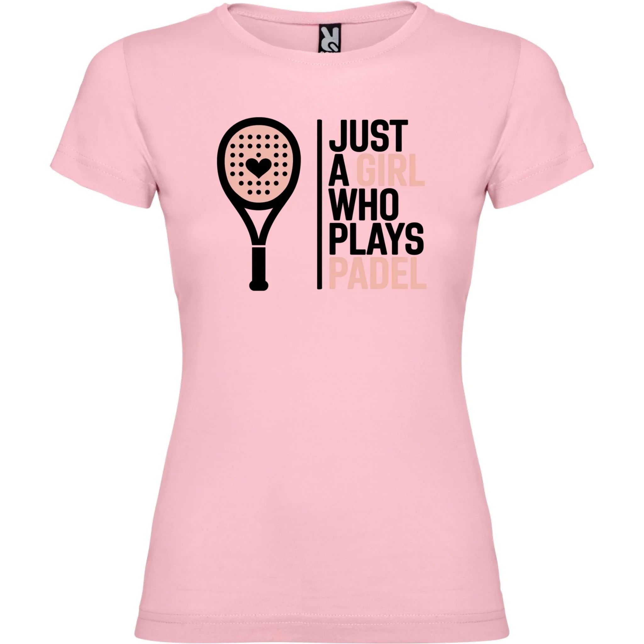DÁMSKÉ TRIČKO PADEL JUST A GIRL 2 s možností dotisku jména, čísla, obrázku jen motiv dopředu Světle růžová