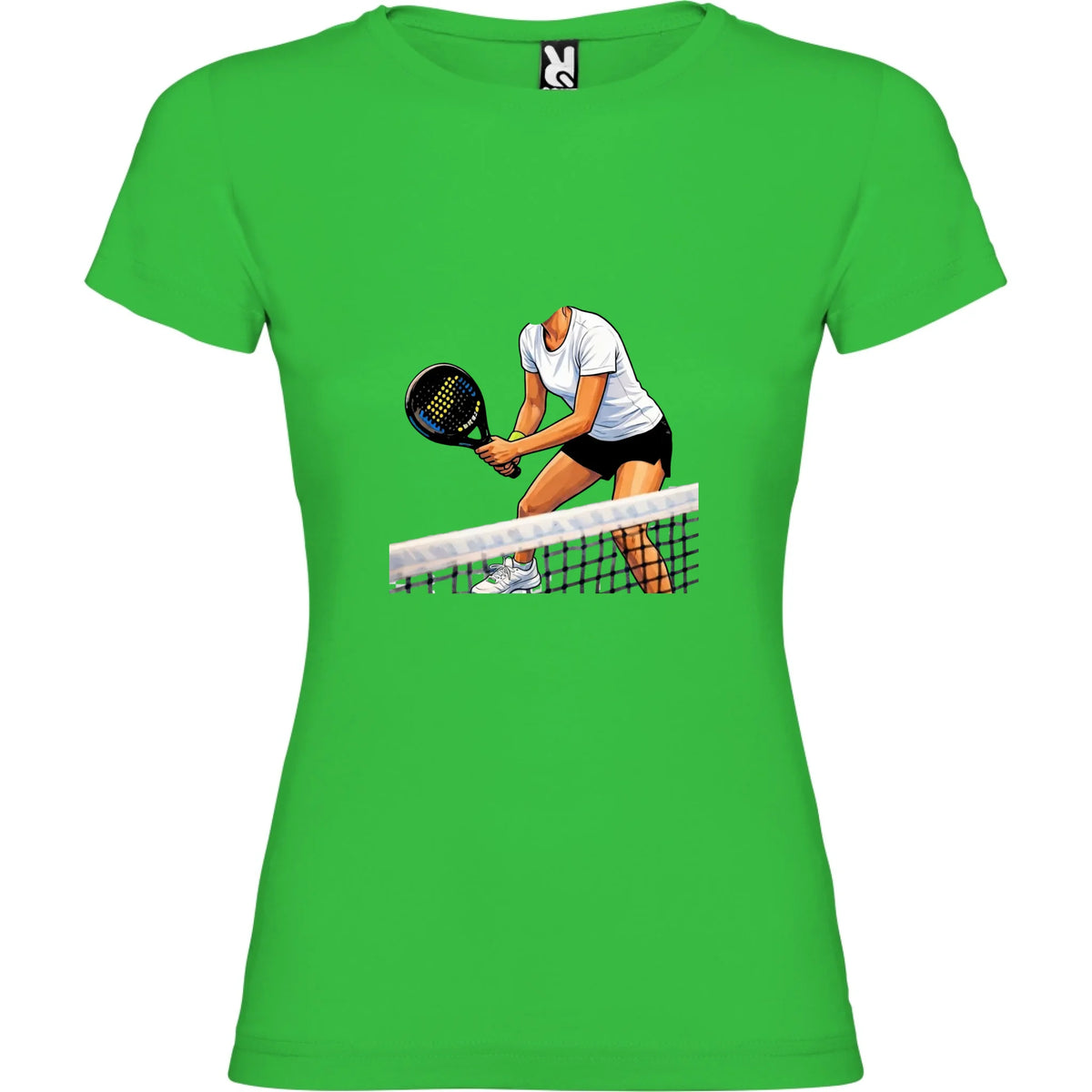 DÁMSKÉ TRIČKO s motivem PADEL (s vlastní fotkou) jen motiv dopředu Zelená