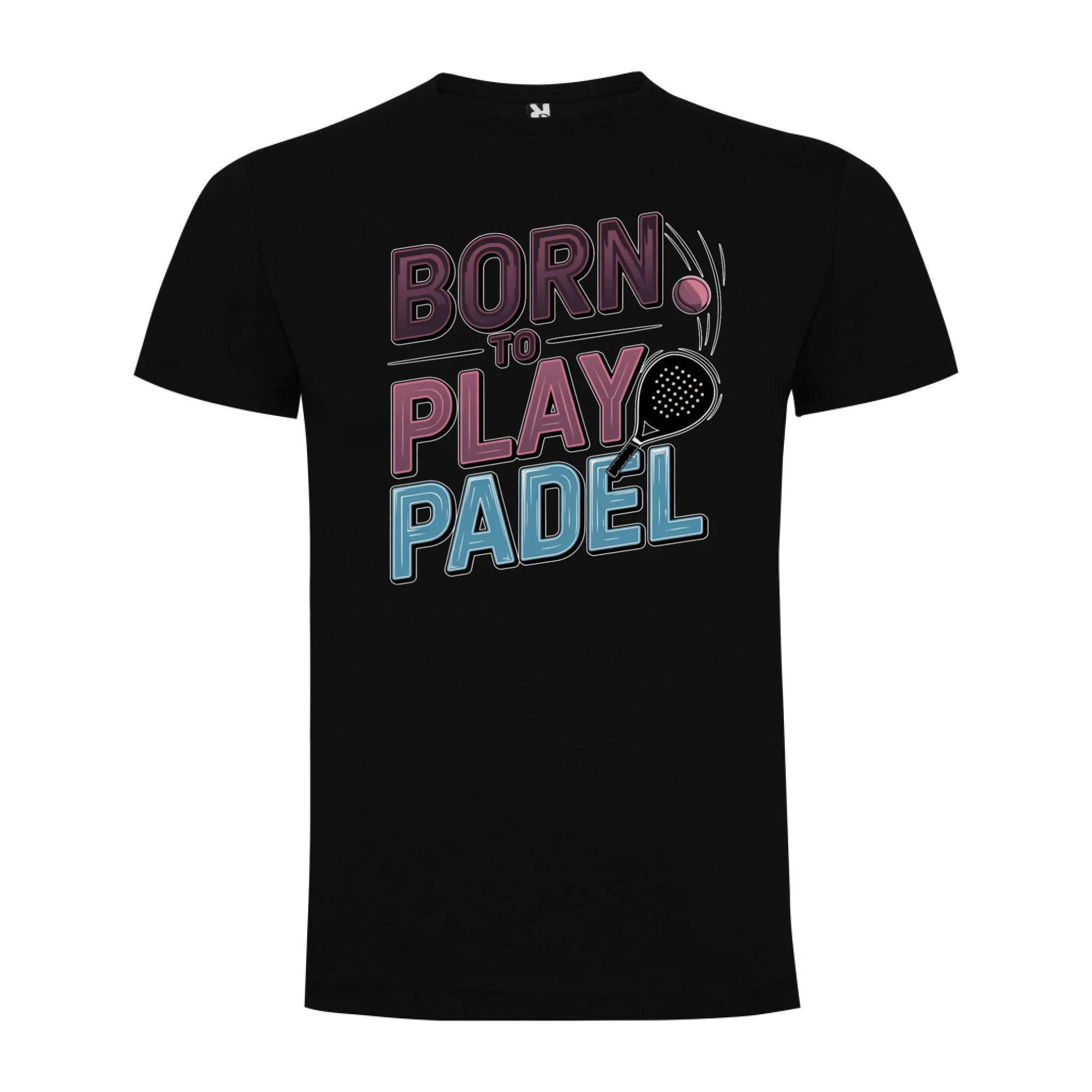 CHLAPECKÉ TRIČKO PADEL (výběr z 18+ potisků) s možností dotisku jména, čísla, obrázku jen motiv dopředu Černá