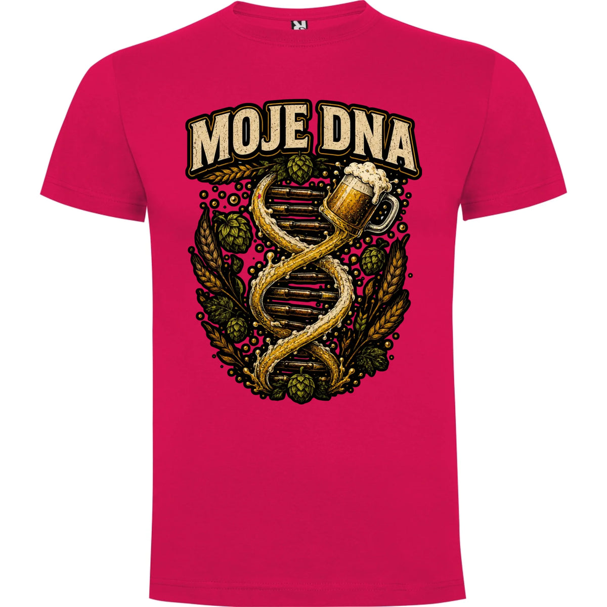 PÁNSKÉ TRIČKO PIVO MOJE DNA s možností dotisku jména, čísla, obrázku jen motiv dopředu Růže