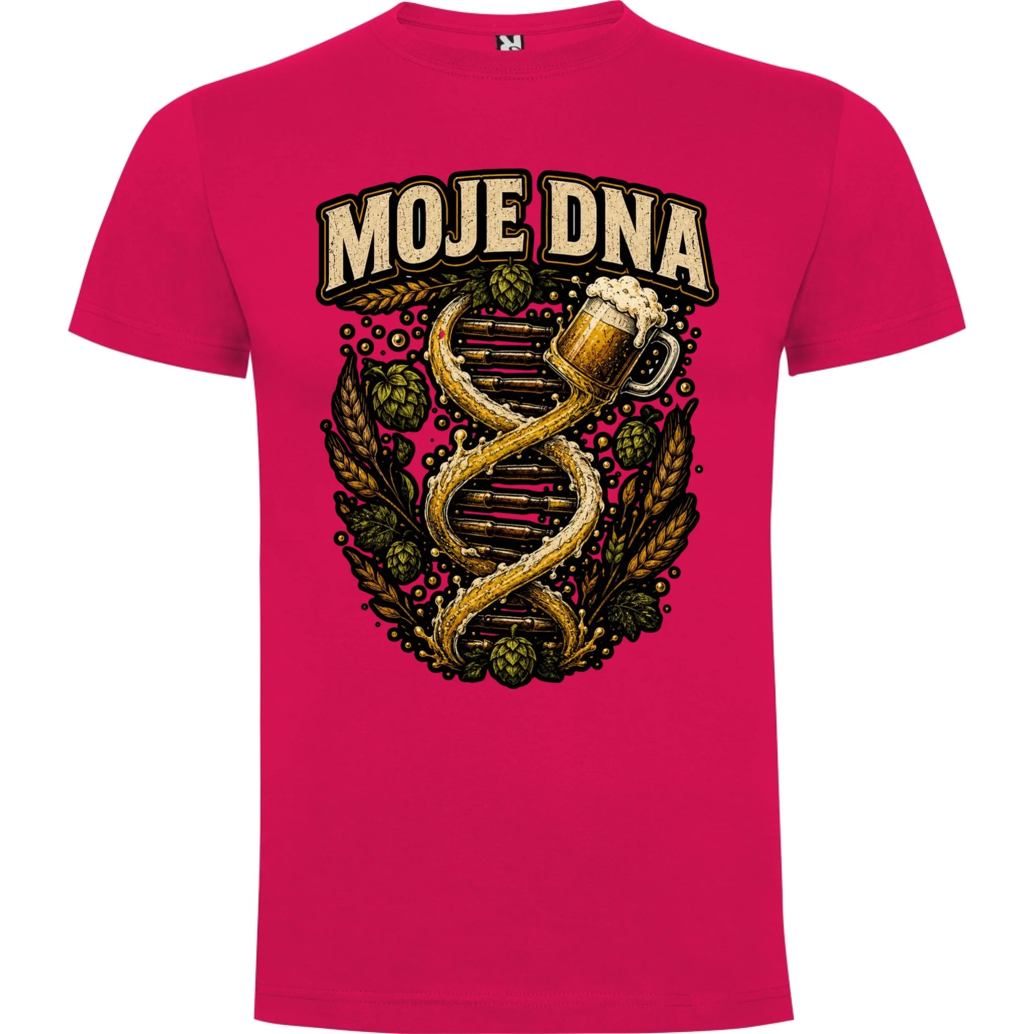PÁNSKÉ TRIČKO PIVO MOJE DNA s možností dotisku jména, čísla, obrázku jen motiv dopředu Růže