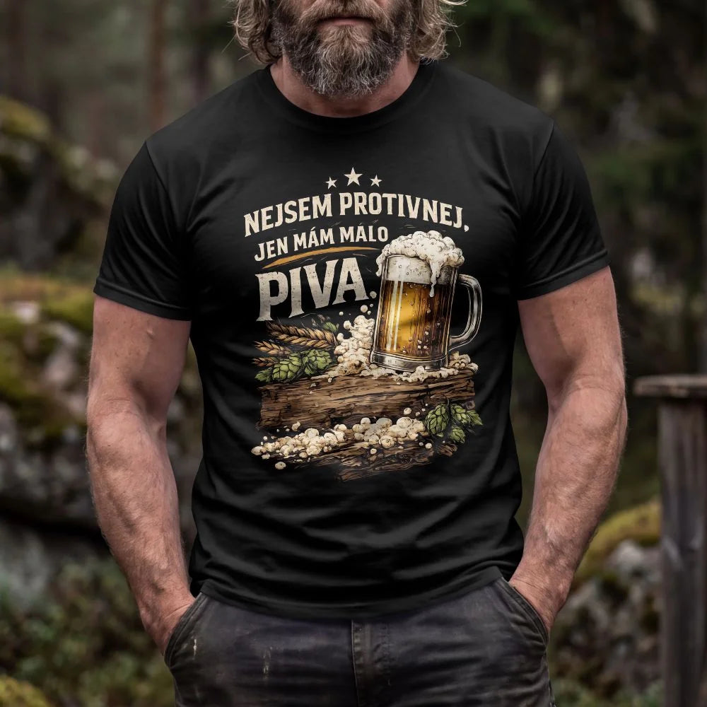 PÁNSKÉ TRIČKO MÁM MÁLO PIVA s možností dotisku jména, čísla, obrázku