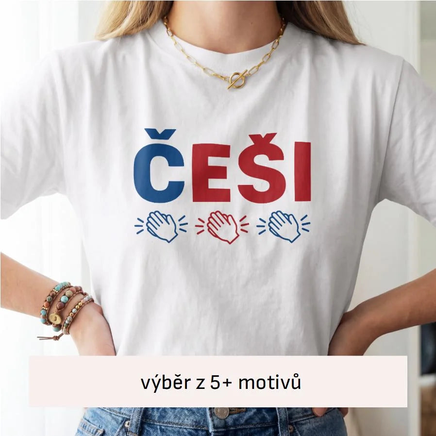 DÁMSKÉ TRIČKO ČEŠI 5+ motivů s možností dotisku jména, čísla, obrázku