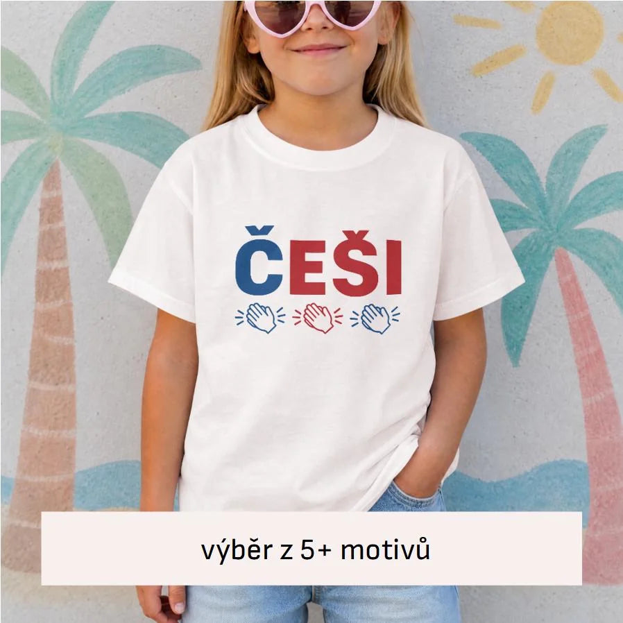 DÍVČÍ TRIČKO ČEŠI 5+ motivů s možností dotisku jména, čísla, obrázku