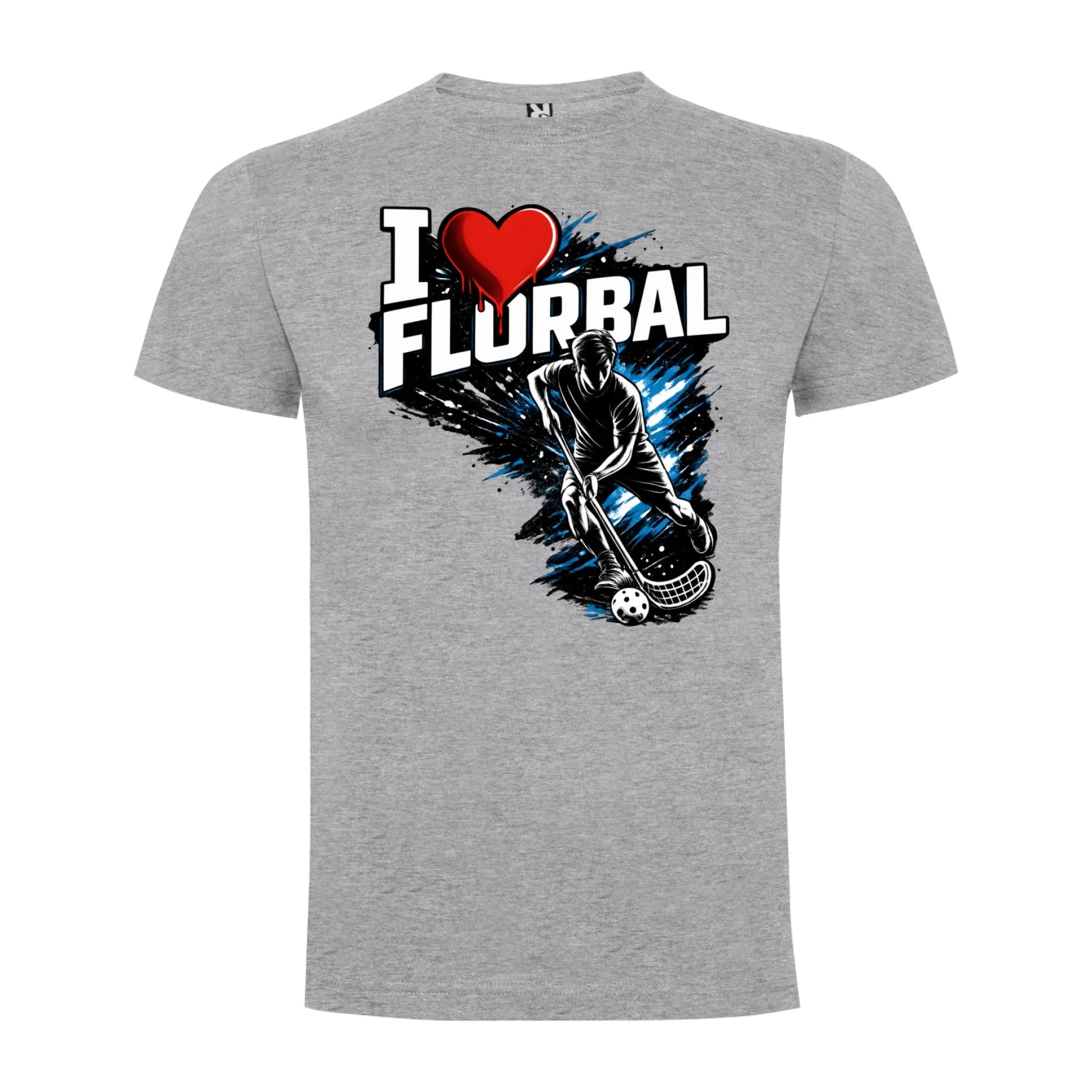 PÁNSKÉ TRIČKO I LOVE FLORBAL s možností dotisku jména, čísla, obrázku jen motiv dopředu Melír