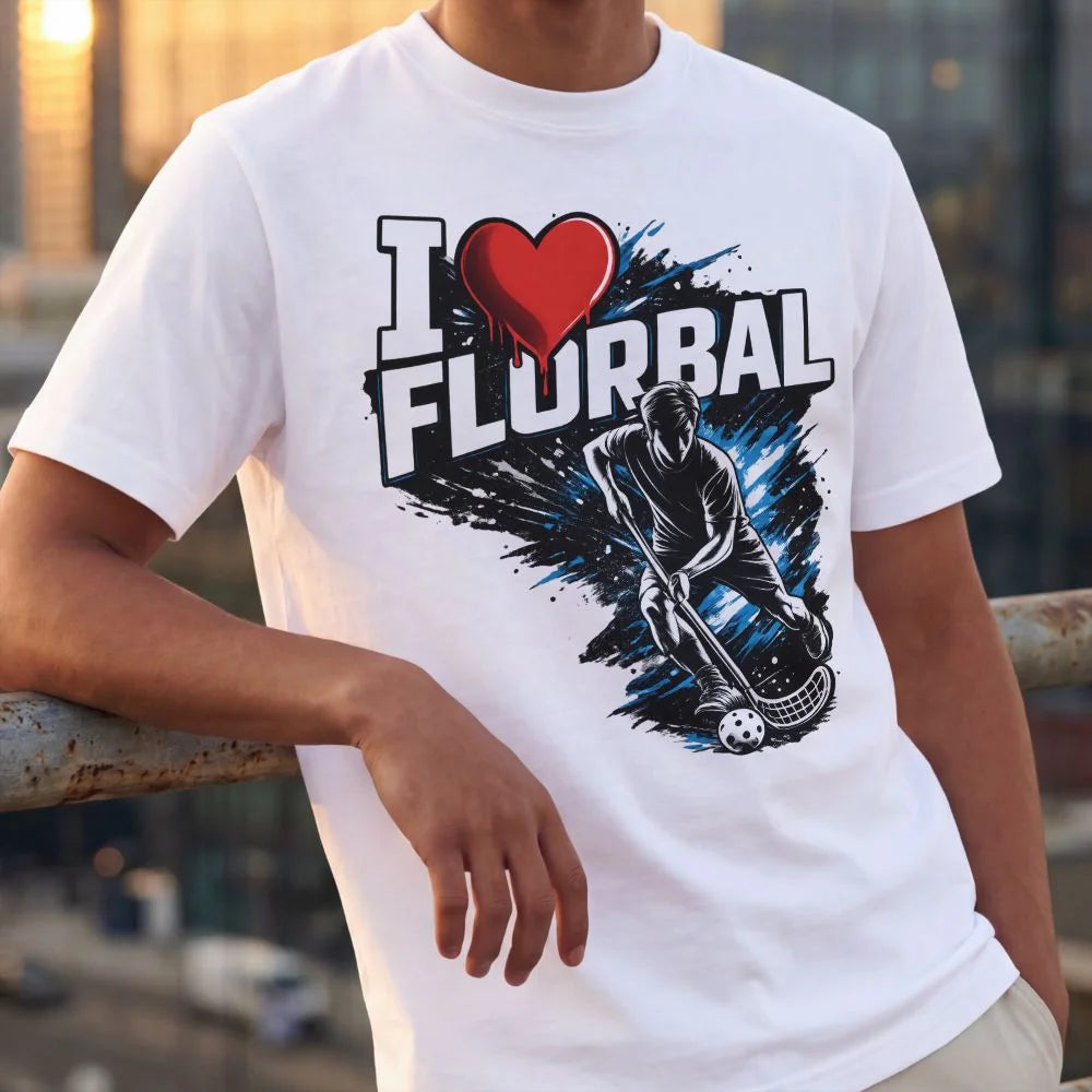 PÁNSKÉ TRIČKO I LOVE FLORBAL s možností dotisku jména, čísla, obrázku