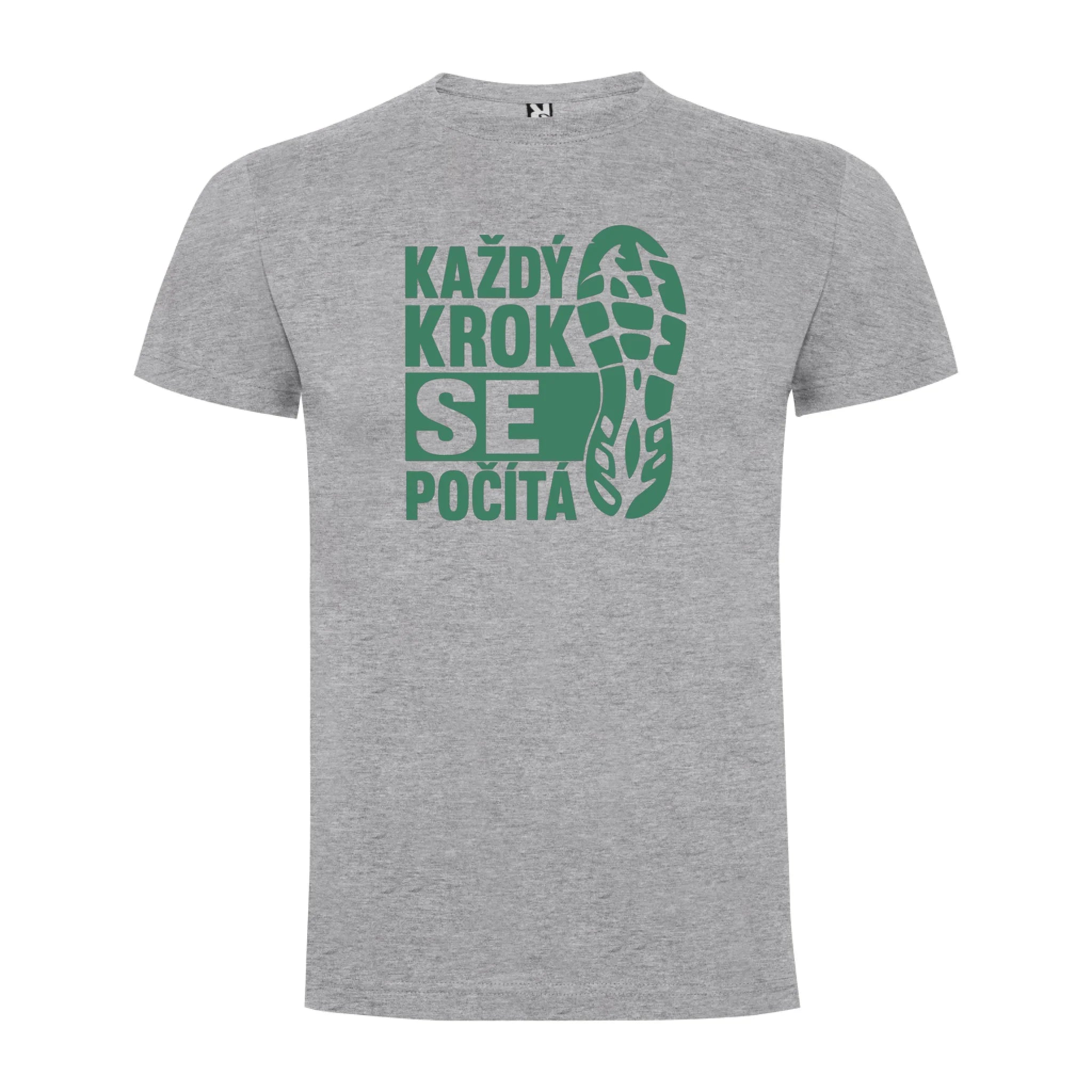 PÁNSKÉ TRIČKO KAŽDÝ KROK SE POČÍTÁ s možností dotisku jména, čísla, obrázku jen motiv dopředu Melír