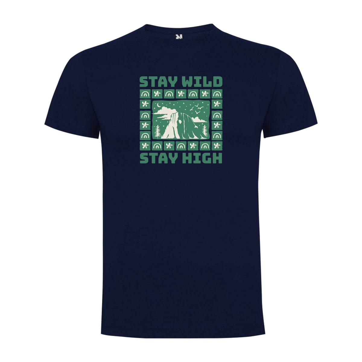 PÁNSKÉ TRIČKO STAY WILD s možností dotisku jména, čísla, obrázku jen motiv dopředu Námořnická modrá