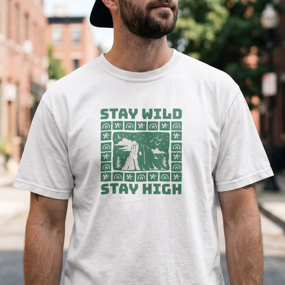 PÁNSKÉ TRIČKO STAY WILD s možností dotisku jména, čísla, obrázku