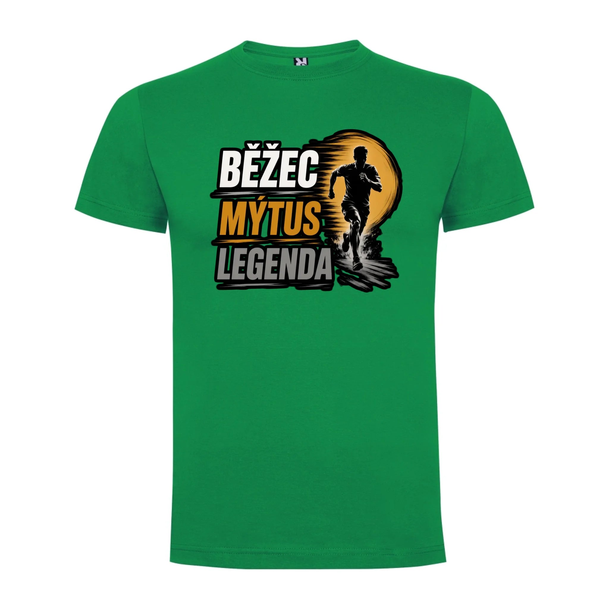 PÁNSKÉ TRIČKO BĚŽEC MÝTUS LEGENDA s možností dotisku jména, čísla, obrázku jen motiv dopředu Zelená